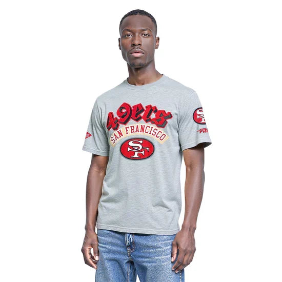 Pro Standard San Francisco 49ers Best OF Drop Shoulder T-Shirt-Heather Gray product image 3, provided for visual reference
