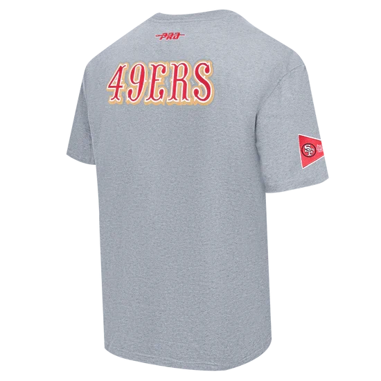 Pro Standard San Francisco 49ers Best OF Drop Shoulder T-Shirt-Heather Gray product image 2, provided for visual reference