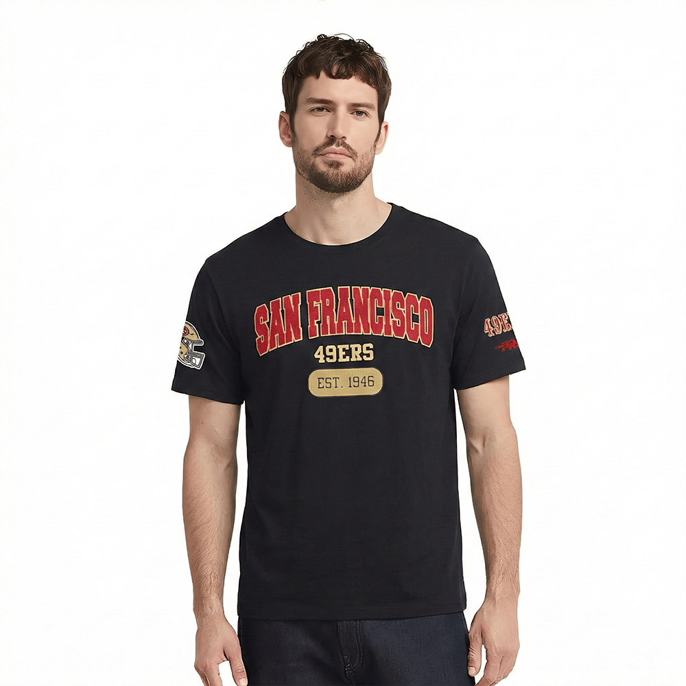 Pro Standard Men San Francisco 49ers City Arch T-Shirt - Black product image 2, provided for visual reference and product