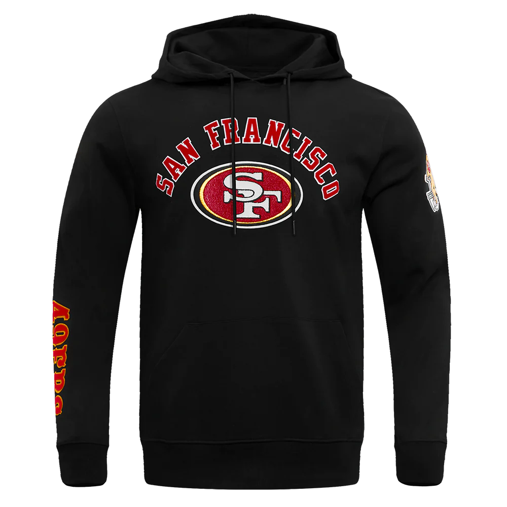 Pro Standard San Francisco 49Ers Classic Bristle Flc Po Hoodie-Black product image 1, provided for visual reference and