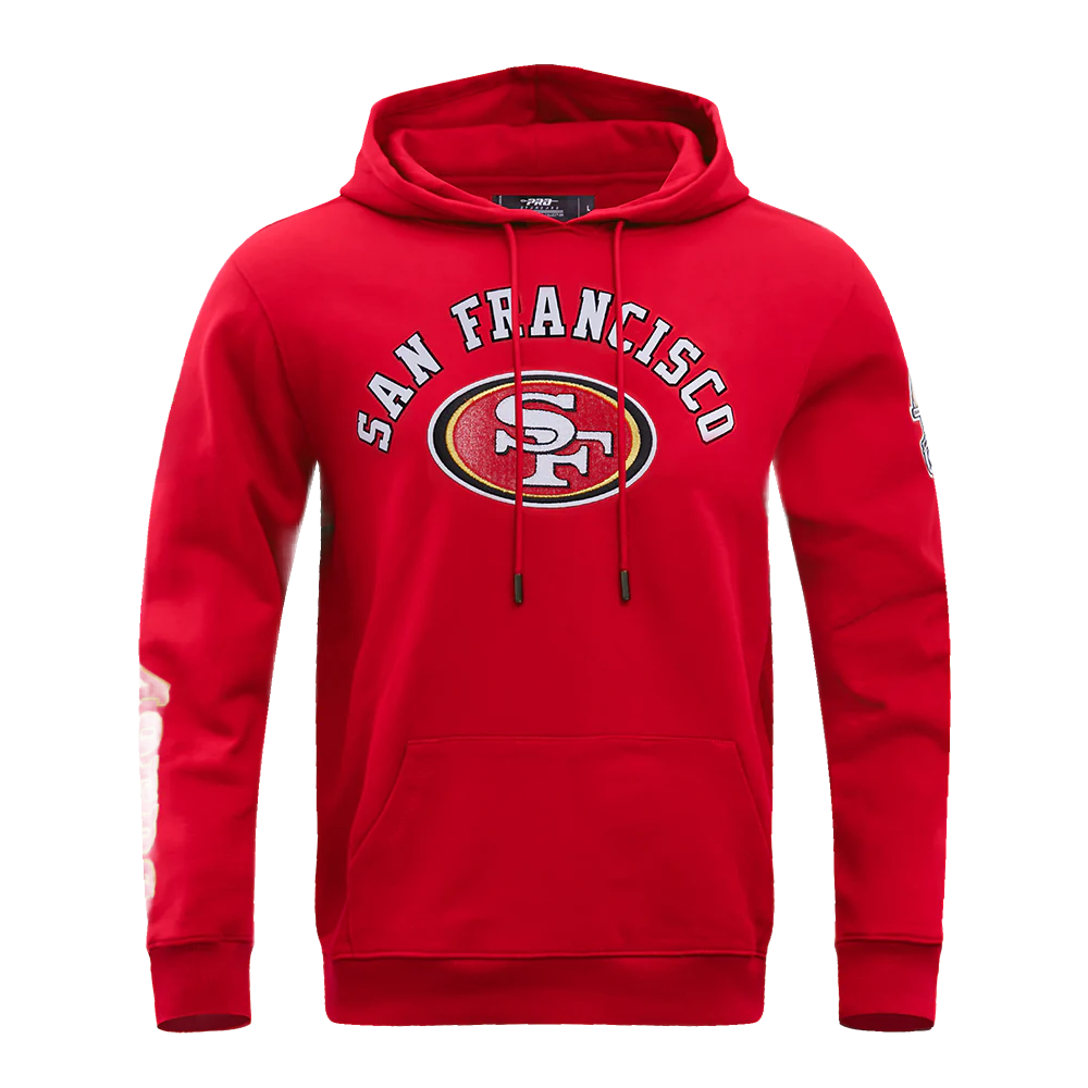 Pro Standard San Francisco 49Ers Classic Bristle Flc Po Hoodie-Red product image 1, provided for visual reference and