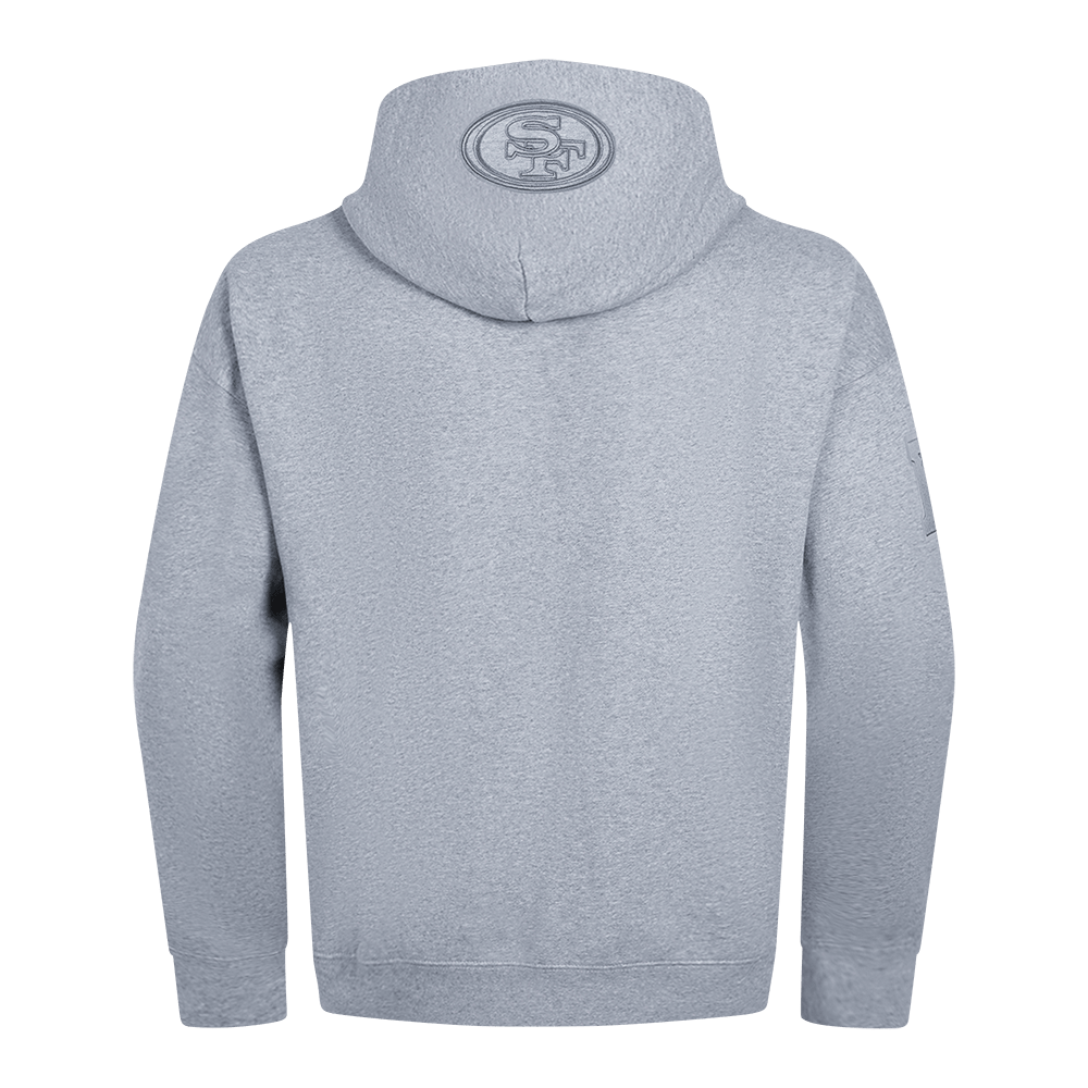 Pro Standard Men San Francisco 49ers Neutral Drop Shoulder Fleece Pullover Hoodie - Dark Heather Gray product image 2,