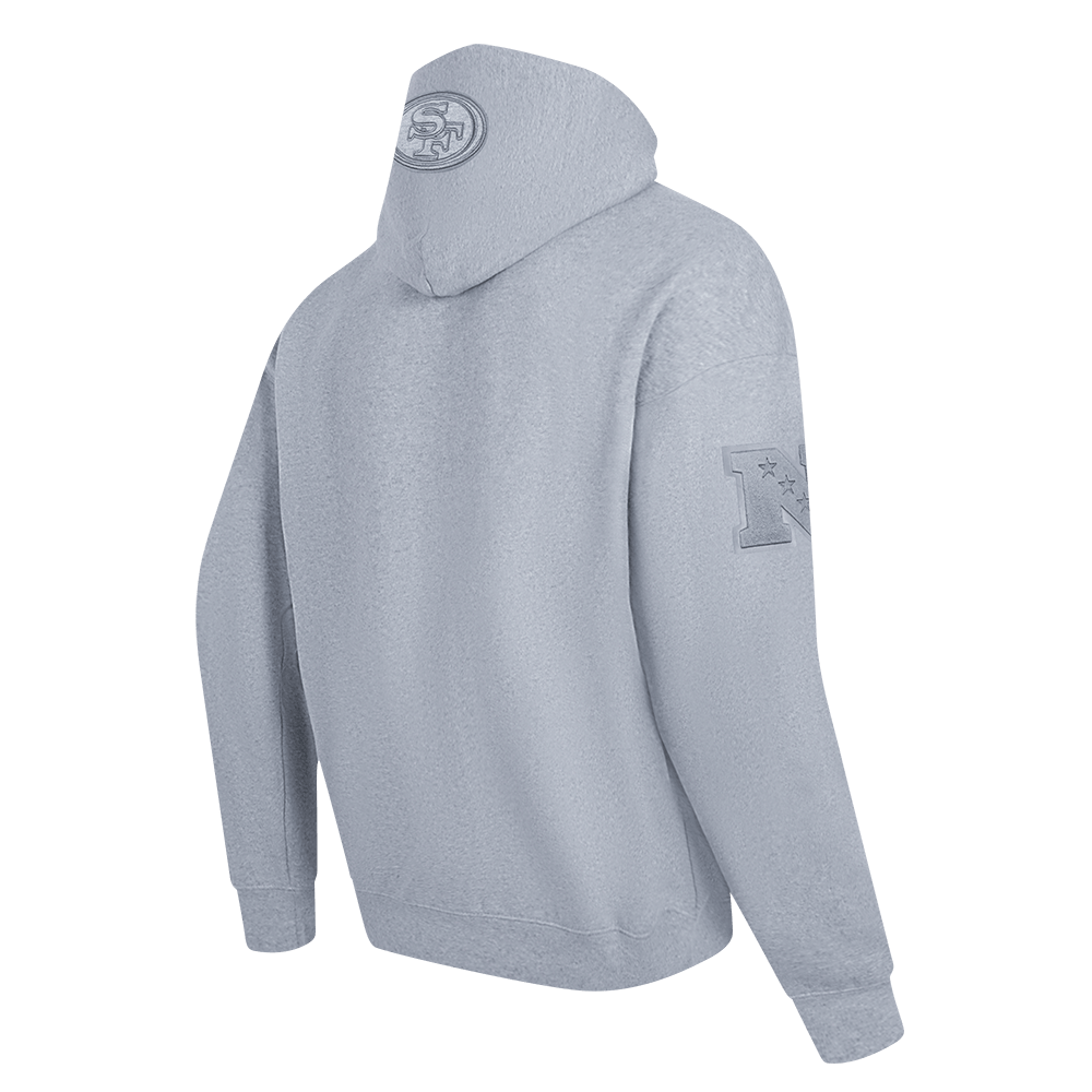 Pro Standard Men San Francisco 49ers Neutral Drop Shoulder Fleece Pullover Hoodie - Dark Heather Gray product image 4,