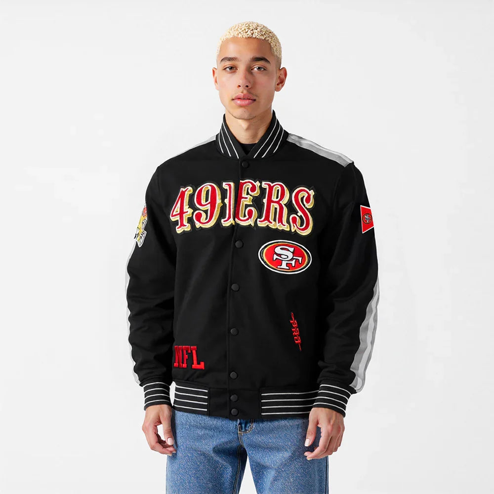 Pro Standard Men San Francisco 49ers PRO GAME DAY DBL KNIT JACKET product image 3, provided for visual reference and product
