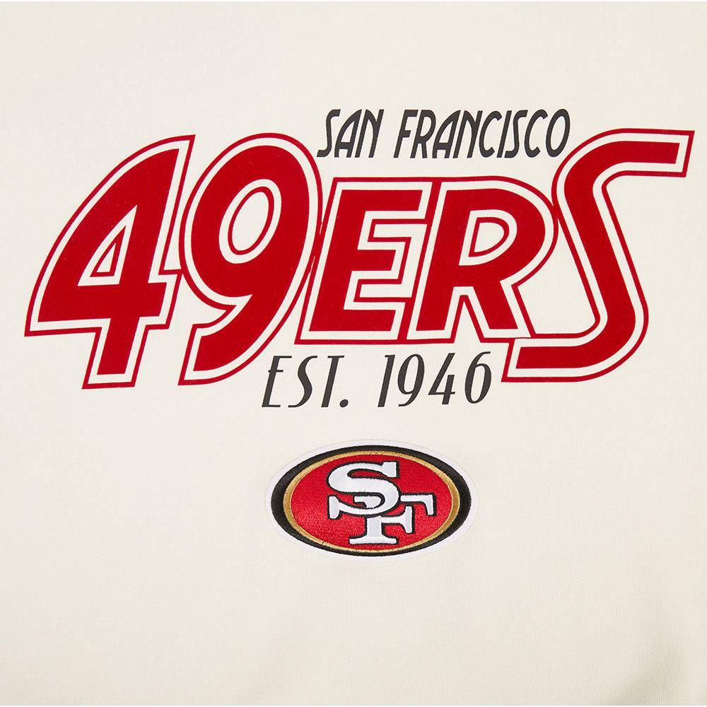 Pro Standard Women San Francisco 49ers Paradise Cropped Pullover Hoodie - Eggshell product image 3, provided for visual