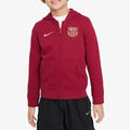 Nike FC Barcelona Big Kids' (Boys') Sportswear Club French Terry Jacket product image 1, provided for visual reference and