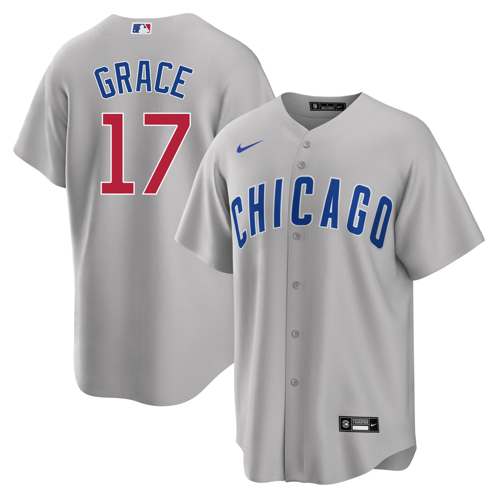 Mark Grace Chicago Cubs Road Gray Men Replica Jersey product image 1, provided for visual reference and product detail review