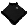 NFL Las Vegas Raiders Fur Trim Poncho product image 1, provided for visual reference and product detail review