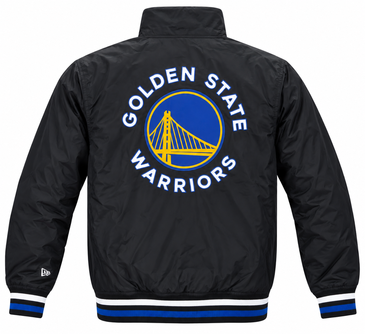 New Era Golden State Warriors Throwback Nylon Full-Zip Jacket product image 2, provided for visual reference and product