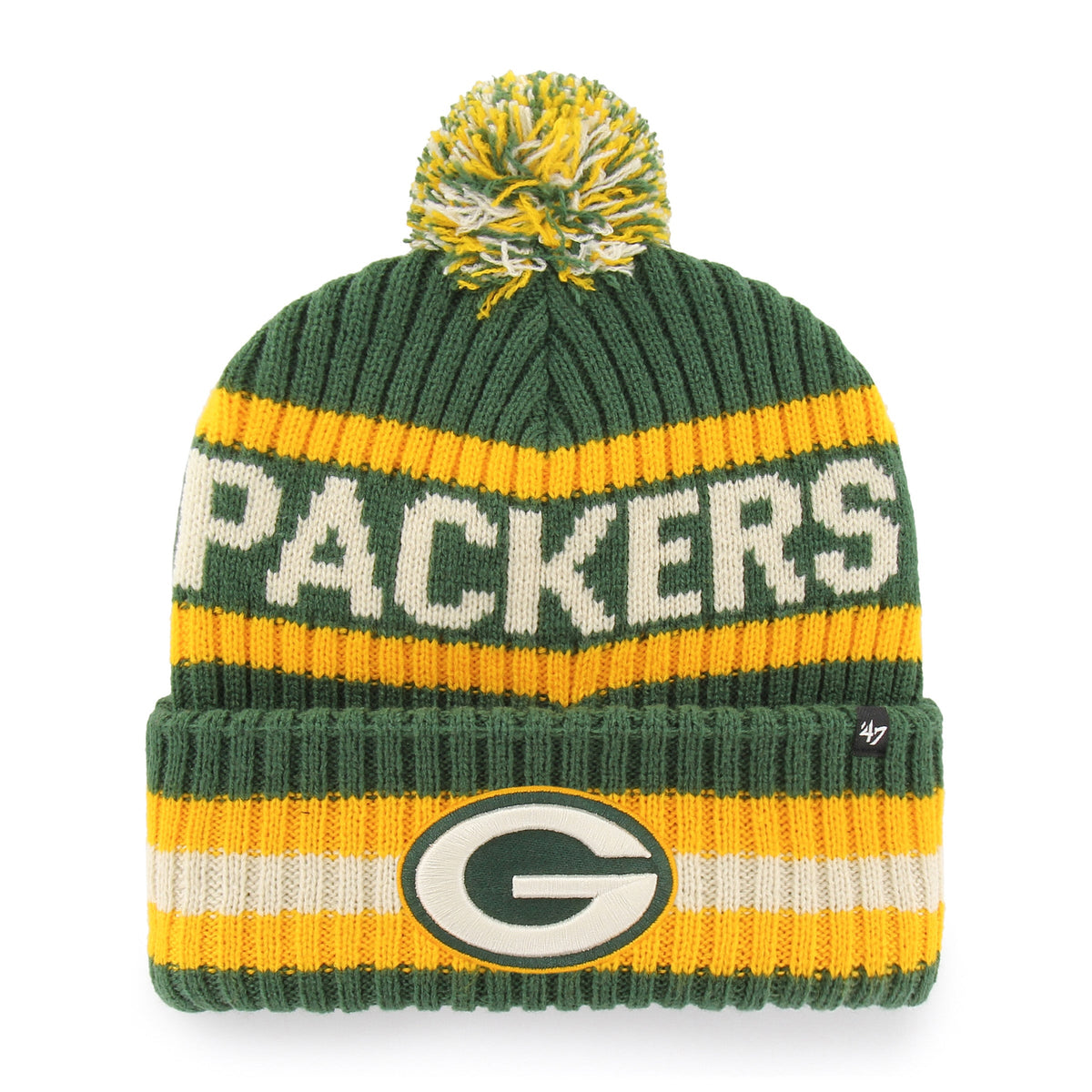 Green Bay Packers '47 Dark Green Bering Cuffed Knit Hat product image 1, provided for visual reference and product detail