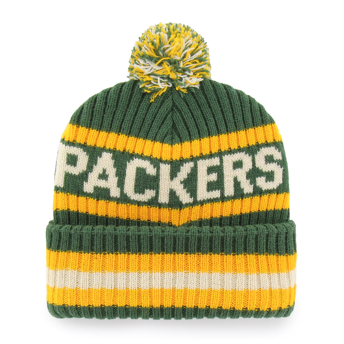 Green Bay Packers '47 Dark Green Bering Cuffed Knit Hat product image 2, provided for visual reference and product detail
