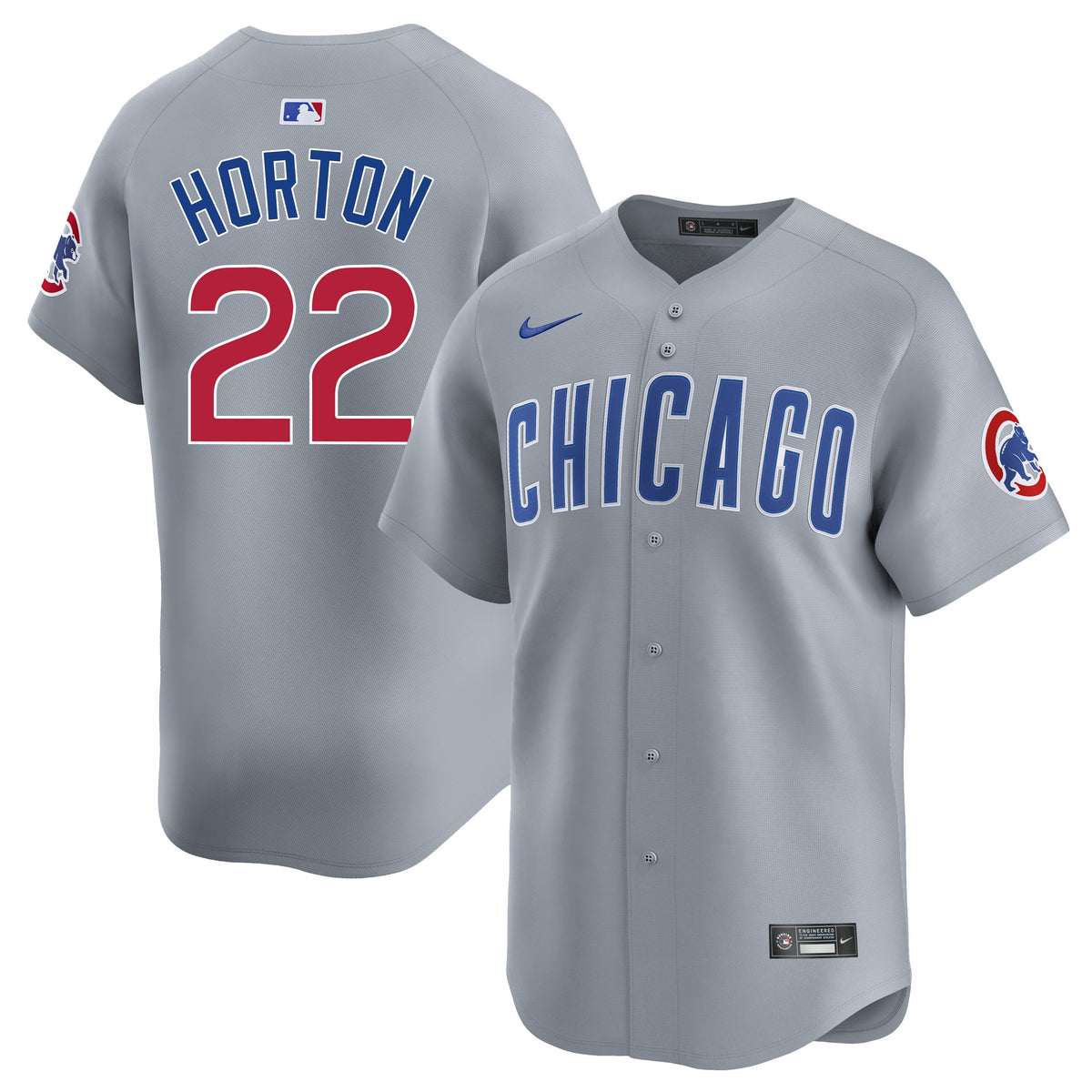 Cade Horton Chicago Cubs Nike Limited Grey Road Jersey product image 1, provided for visual reference and product detail