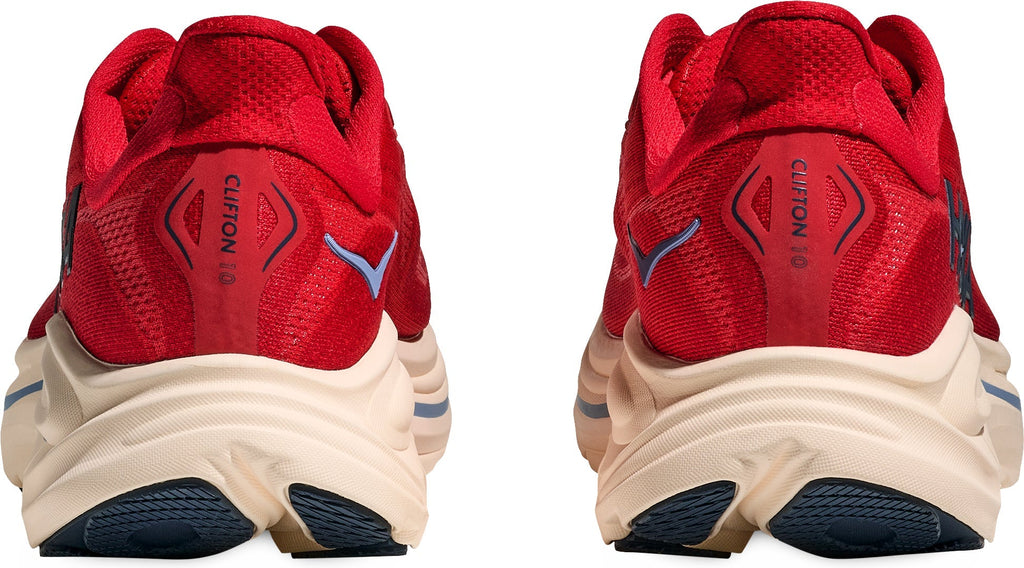 Hoka Clifton 10 Men Running Shoes - Red | Running & Training product image 5, provided for visual reference and product