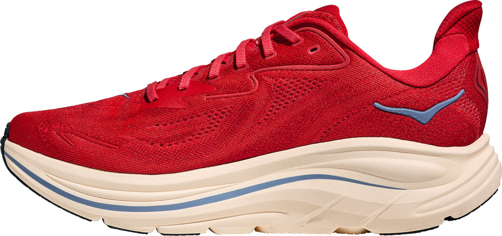 Hoka Clifton 10 Men Running Shoes - Red | Running & Training product image 3, provided for visual reference and product