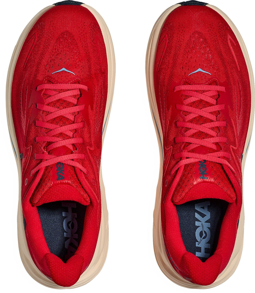 Hoka Clifton 10 Men Running Shoes - Red | Running & Training product image 4, provided for visual reference and product