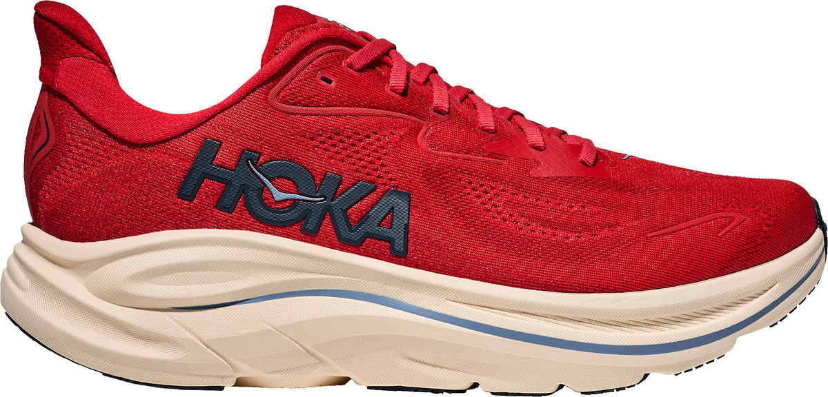 Hoka Clifton 10 Men Running Shoes - Red | Running & Training product image 1, provided for visual reference and product
