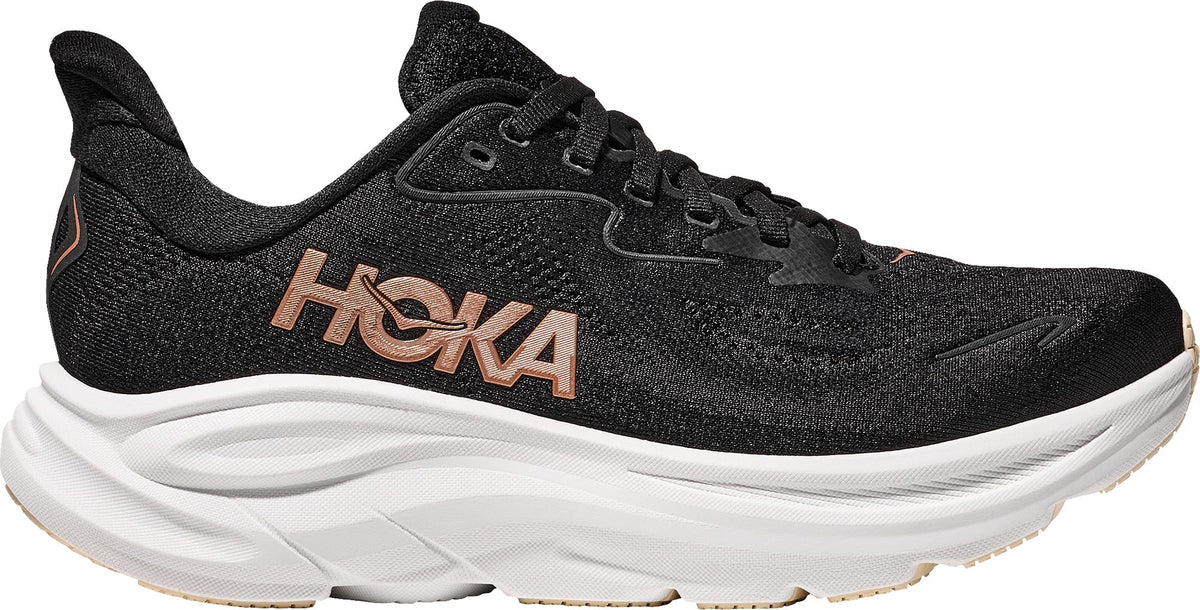 Hoka Clifton 10 Women Running Shoes - Black | Running & Training product image 1, provided for visual reference and product