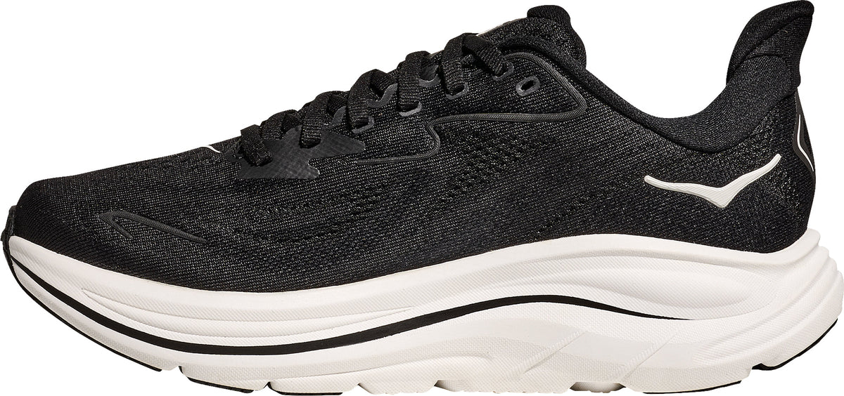 Hoka Clifton 10 WIDE FIT Men Running Shoes - Black | Running & Training product image 3, provided for visual reference and