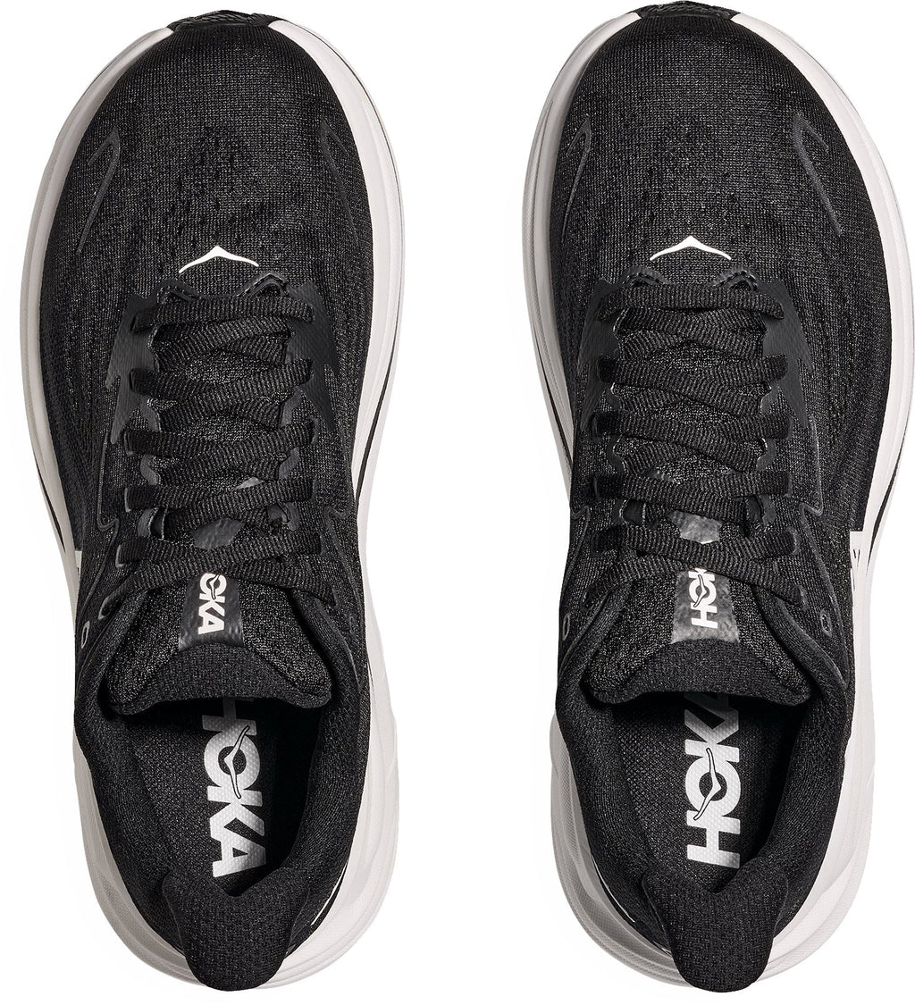 Hoka Clifton 10 WIDE FIT Men Running Shoes - Black | Running & Training product image 4, provided for visual reference and