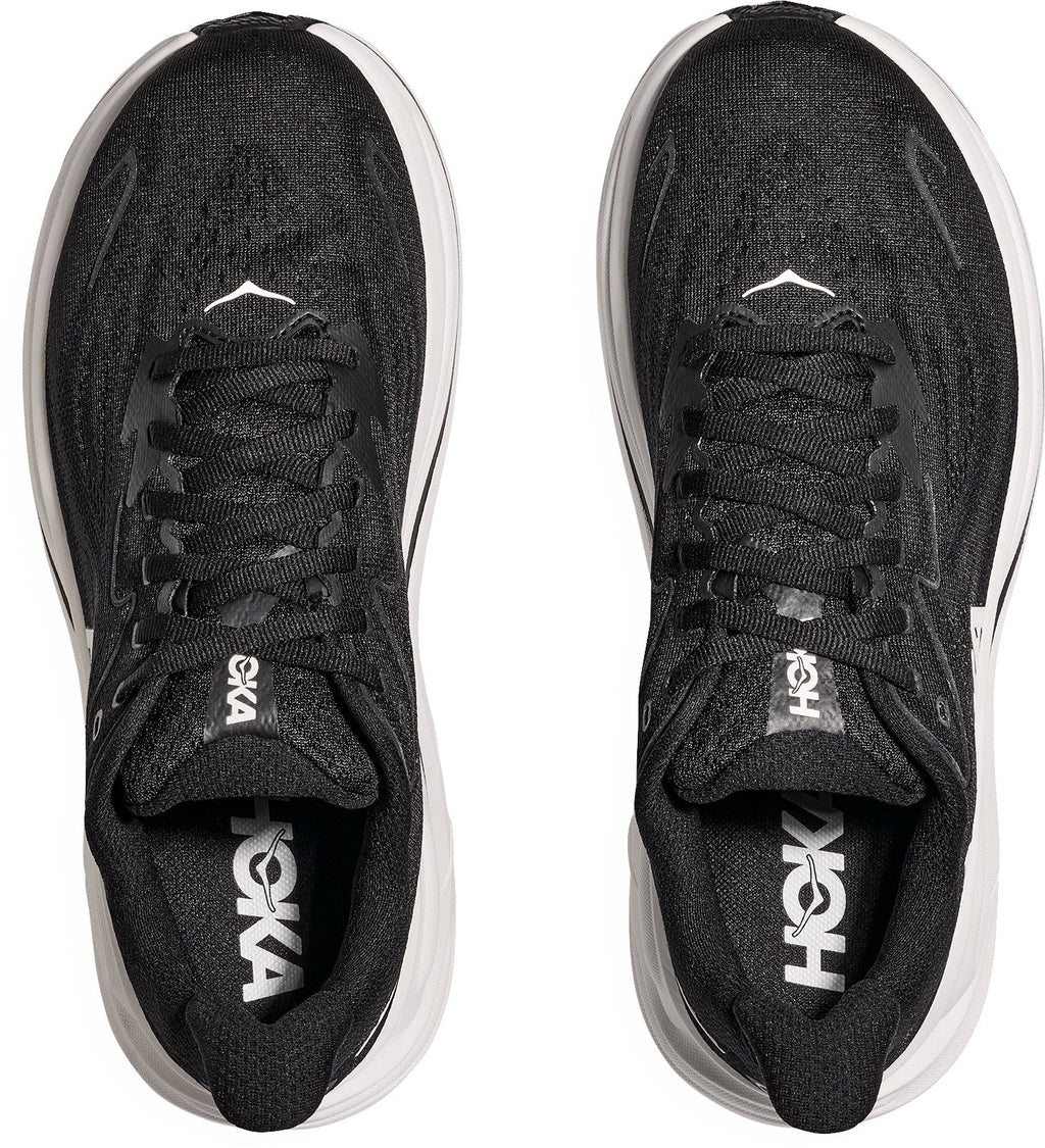 Hoka Clifton 10 WIDE FIT Women Running Shoes - Black | Running & Training product image 4, provided for visual reference and