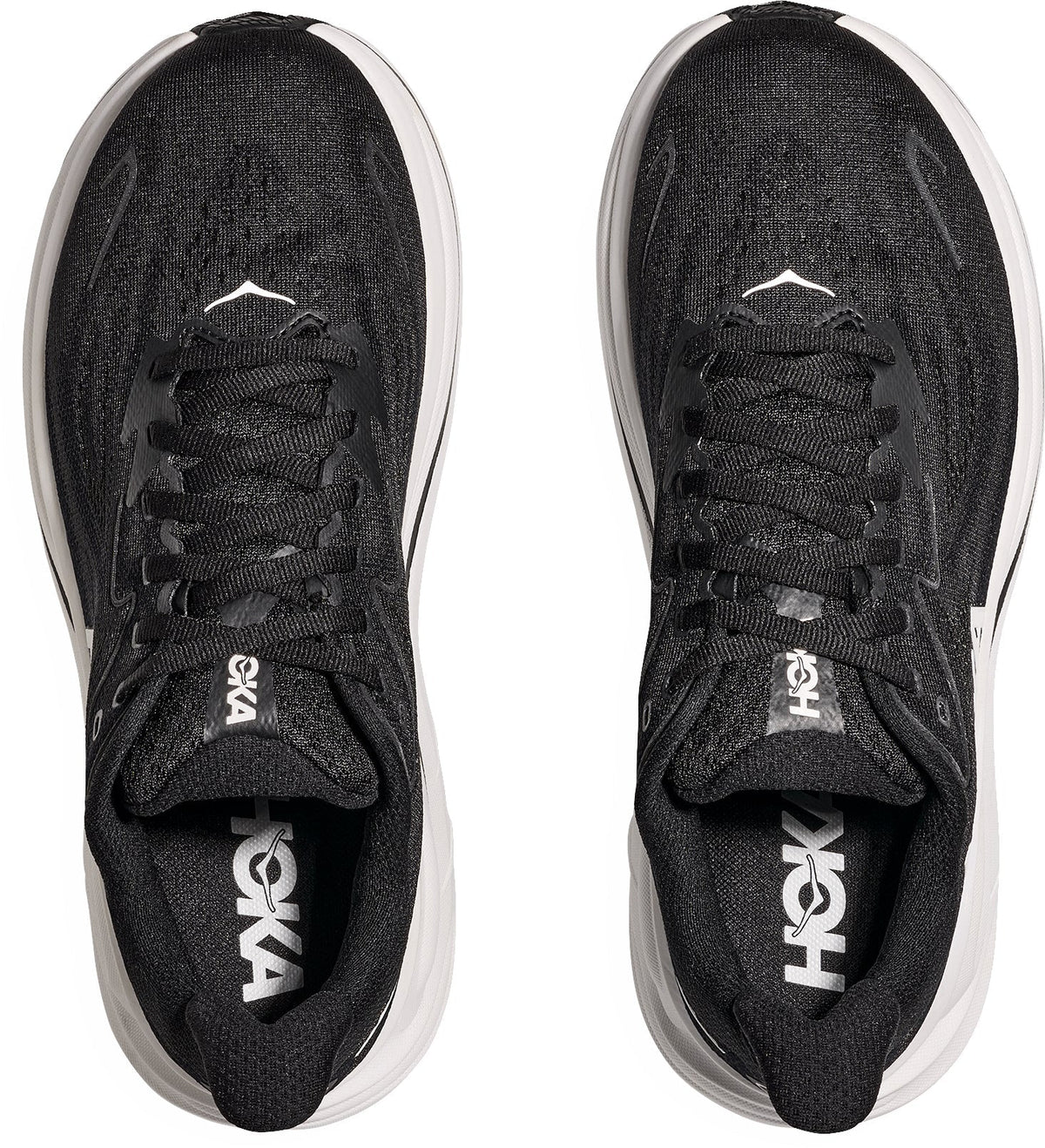 Hoka Clifton 10 WIDE FIT Women Running Shoes - Black | Running & Training product image 4, provided for visual reference and