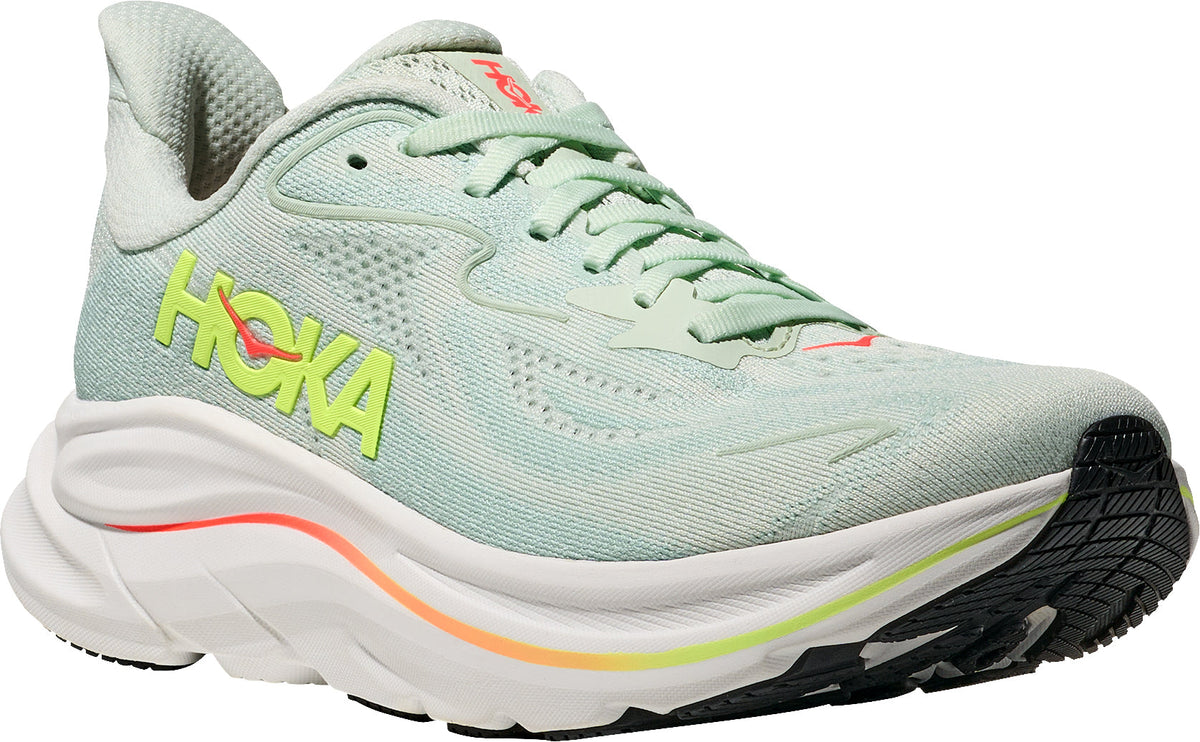 Hoka Clifton 10 WIDE FIT Women Running Shoes - Green | Running & Training product image 6, provided for visual reference and