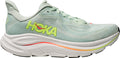 Hoka Clifton 10 WIDE FIT Women Running Shoes - Green | Running & Training product image 1, provided for visual reference and