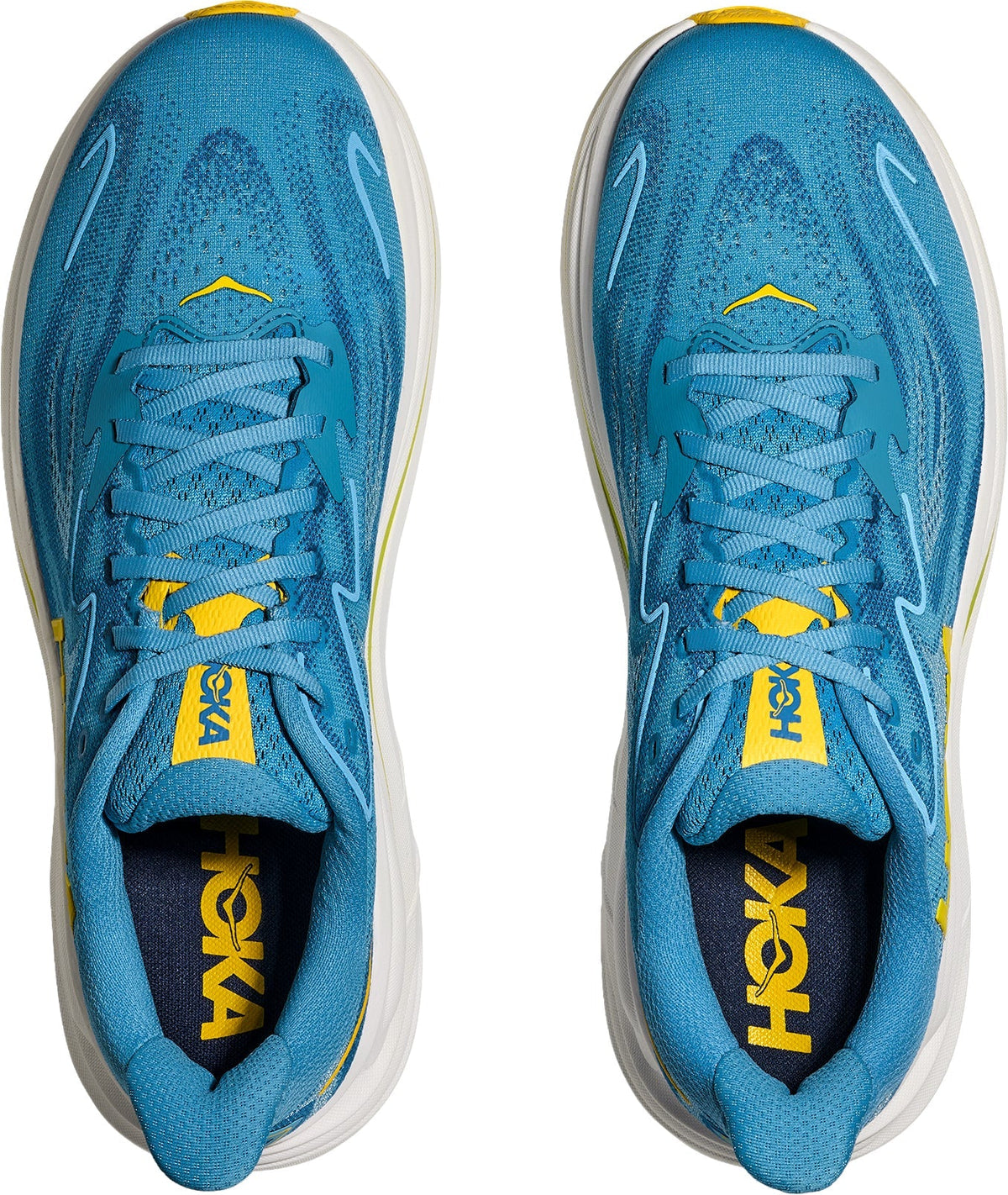 Hoka Clifton 10 WIDE FIT Men Running Shoes - Blue | Running & Training product image 4, provided for visual reference and