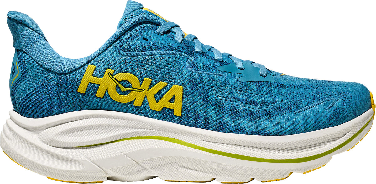 Hoka Clifton 10 WIDE FIT Men Running Shoes - Blue | Running & Training product image 1, provided for visual reference and