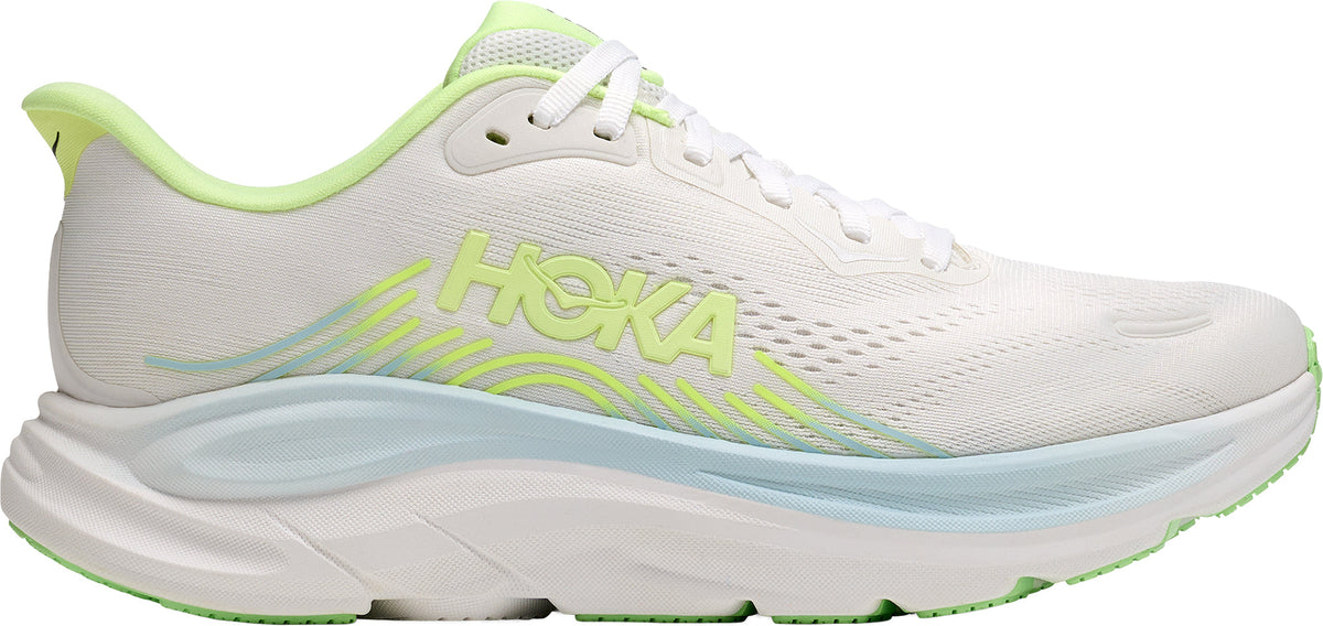 Hoka Clifton 11 WIDE FIT Women Running Shoes - White | Running & Training product image 1, provided for visual reference and