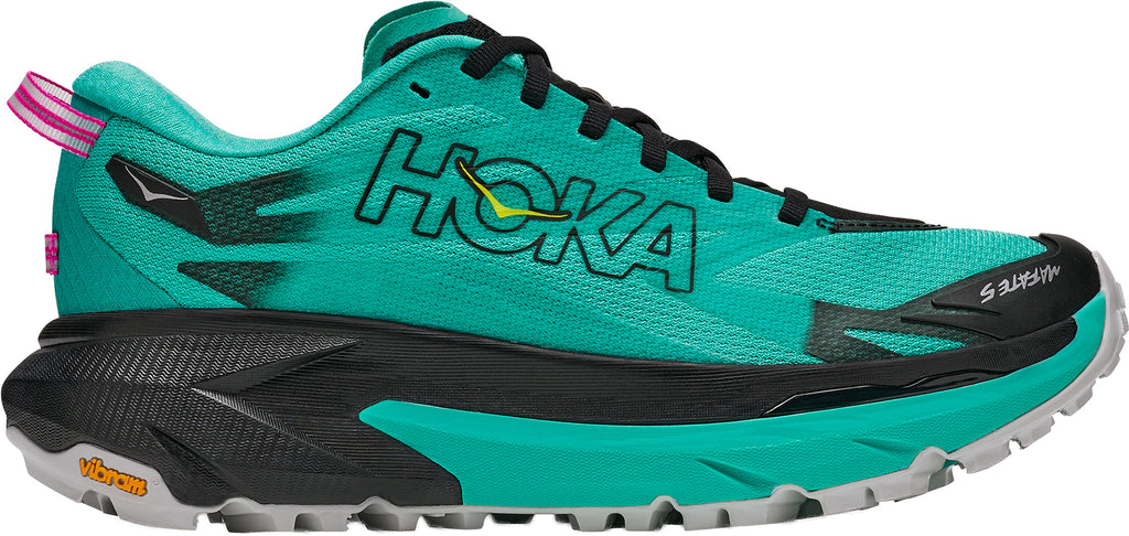 Hoka Mafate 5 Women Trail Running Shoes - Green | Trail Running product image 1, provided for visual reference and product