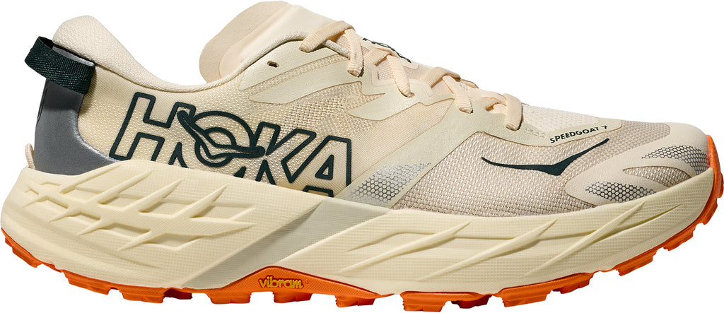 Hoka Speedgoat 7 Men Trail Running Shoes - Beige | Trail Running product image 1, provided for visual reference and product