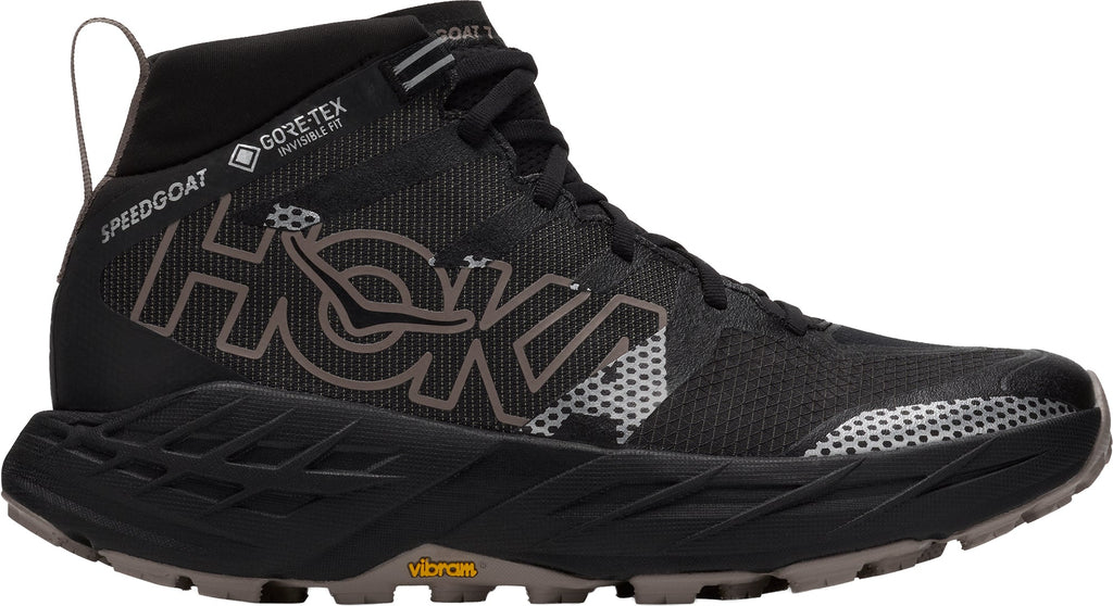 Hoka Speedgoat 7 Hike GORE-TEX Men Walking Boots - Black | Outdoor Performance product image 1, provided for visual