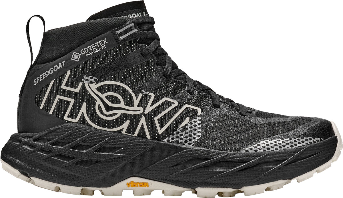 Hoka Speedgoat 7 HIKE GORE-Tex Women Walking Boots - Black | Outdoor Performance product image 1, provided for visual