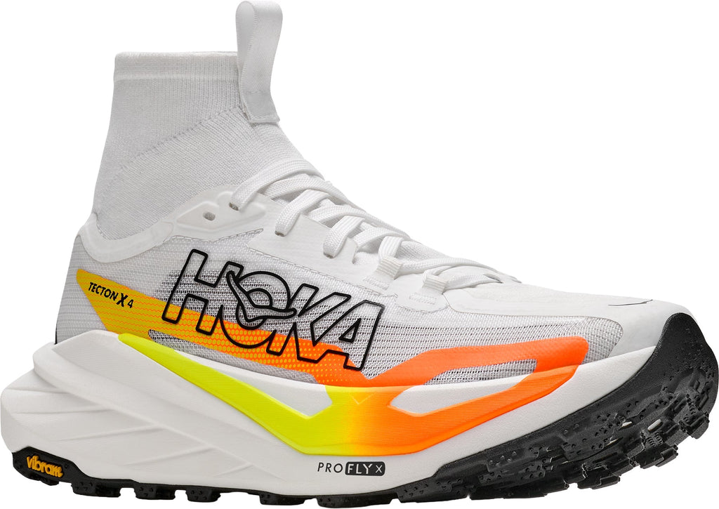 Hoka Tecton X 4 Men Trail Running Shoes - White | Trail Running product image 6, provided for visual reference and product