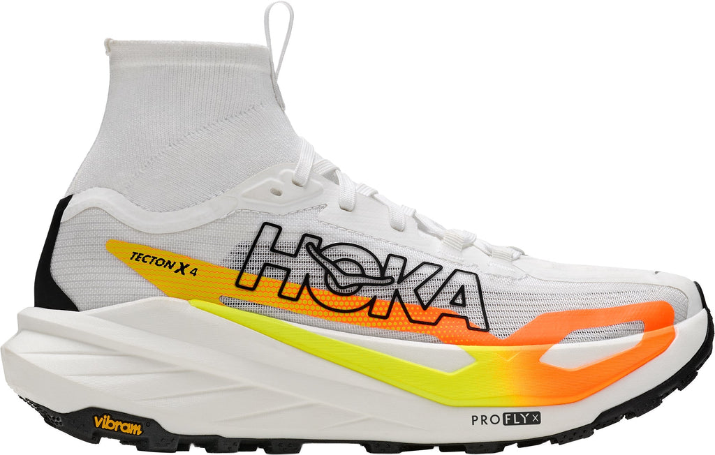 Hoka Tecton X 4 Men Trail Running Shoes - White | Trail Running product image 1, provided for visual reference and product