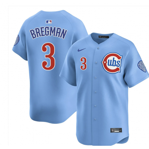 Alex Bregman Chicago Cubs Jersey - Light Blue product image 1