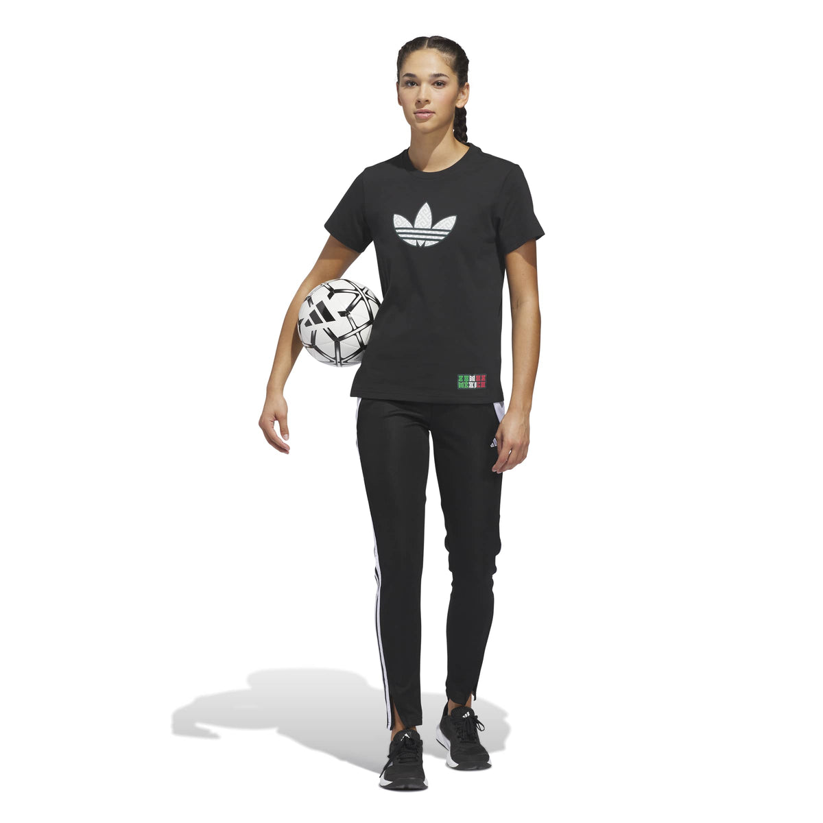 Adidas Women Mexico World Cup Away Graphic T-Shirt-Black product image 3, provided for visual reference and product detail