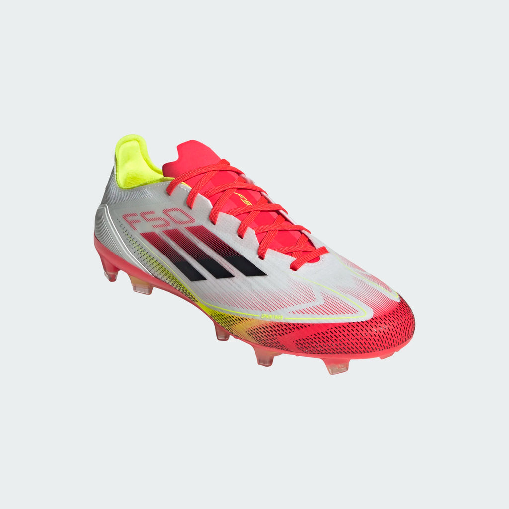 Adidas F50 Pro FG/MG-White/Lucid Red/Volt product image 4, provided for visual reference and product detail review