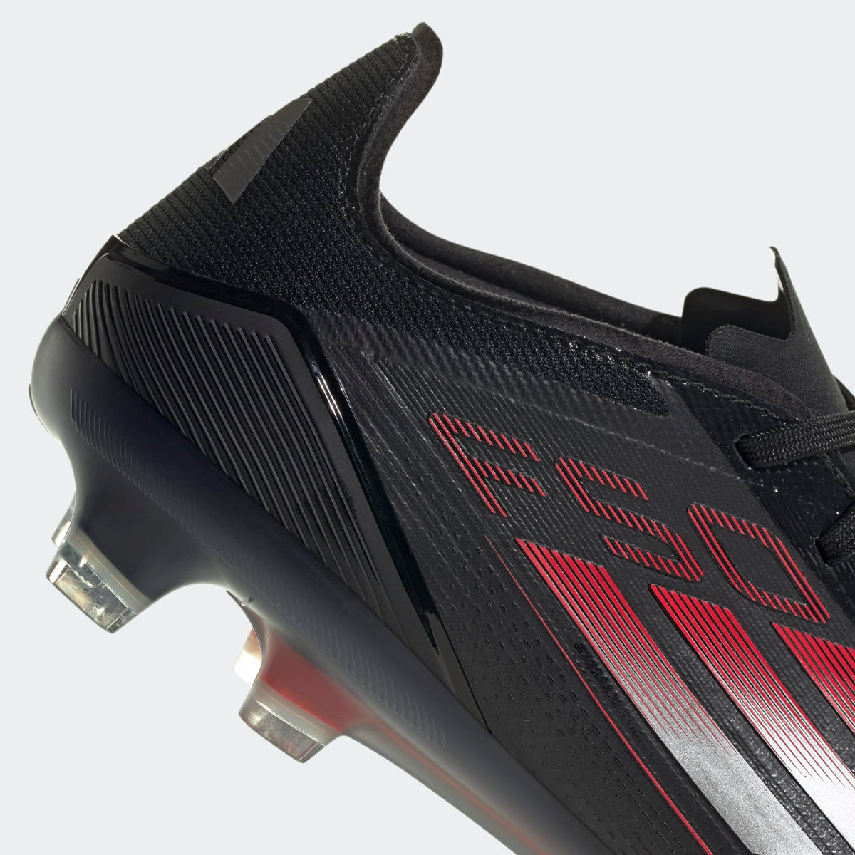 Adidas F50 Pro FG/MG-Black/Lucid Red product image 4, provided for visual reference and product detail review