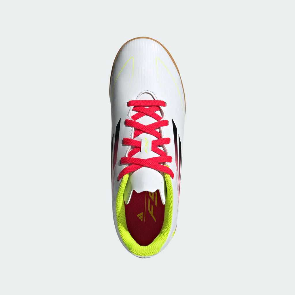 Adidas Jr F50 Club IC-White/Yellow/CBlack product image 4, provided for visual reference and product detail review