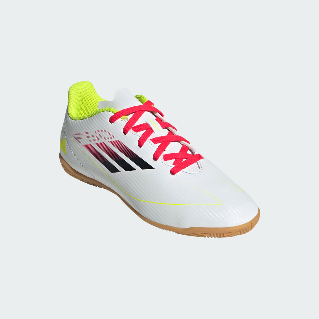 Adidas Jr F50 Club IC-White/Yellow/CBlack product image 3, provided for visual reference and product detail review