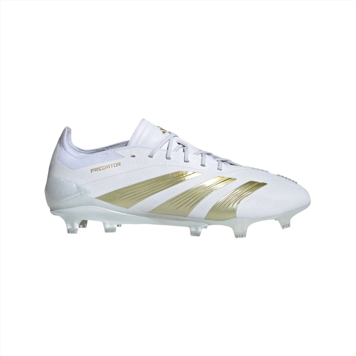 Adidas Predator Low Elite FG - White/Gold/White product image 1, provided for visual reference and product detail review
