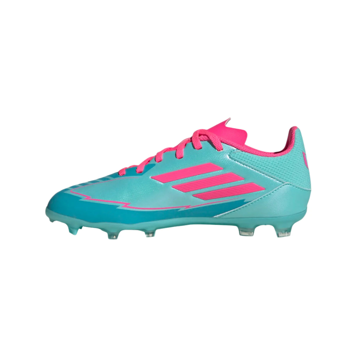 Adidas JR Messi F50 League FG/MG -Aqua/Lucid Pink product image 2, provided for visual reference and product detail review