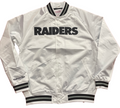 Mitchell & Ness Las Vegas Raiders Lightweight Satin Jacket-White product image 1, provided for visual reference and product