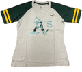 Nike Women Oakland A's Gray T-shirt product image 1, provided for visual reference and product detail review