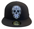 New Era Las Vegas Raiders Sugar Skull 59Fifty Fitted Hat-Black/Metallic product image 1, provided for visual reference and