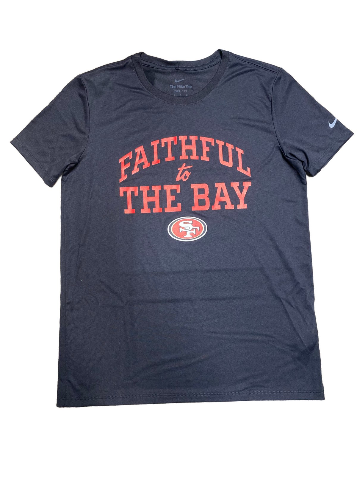 Nike Women San Francisco 49ers T-Shirt-Black product image 1, provided for visual reference and product detail review