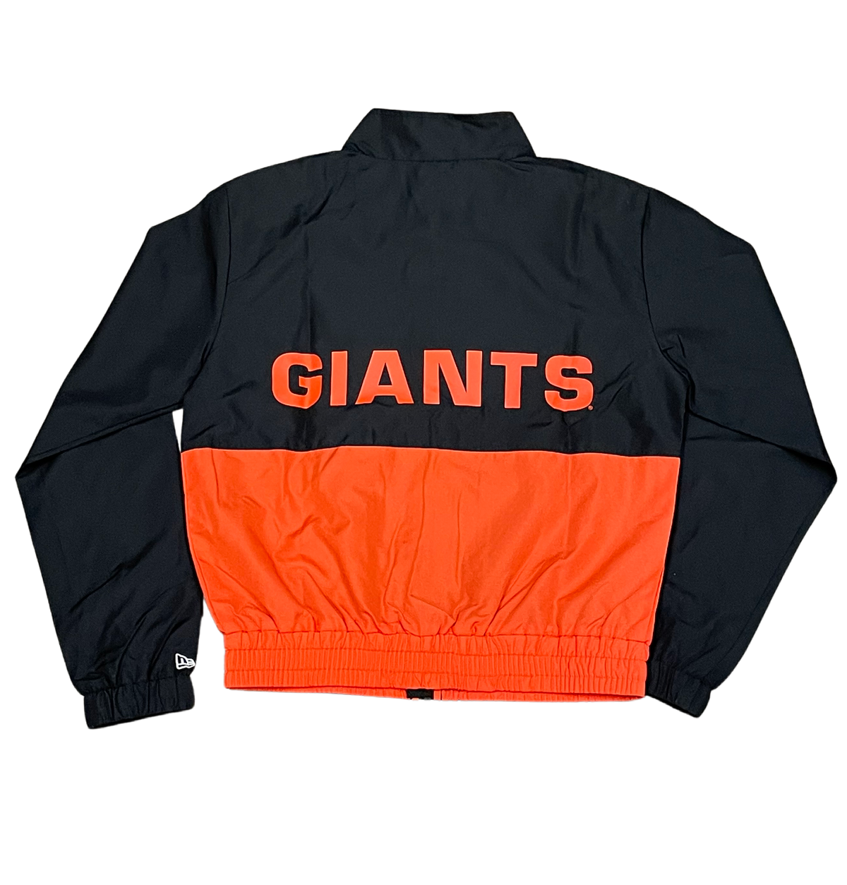 New Era Women San Francisco Giant Cropped Jacket-Black/Orange product image 2, provided for visual reference and product
