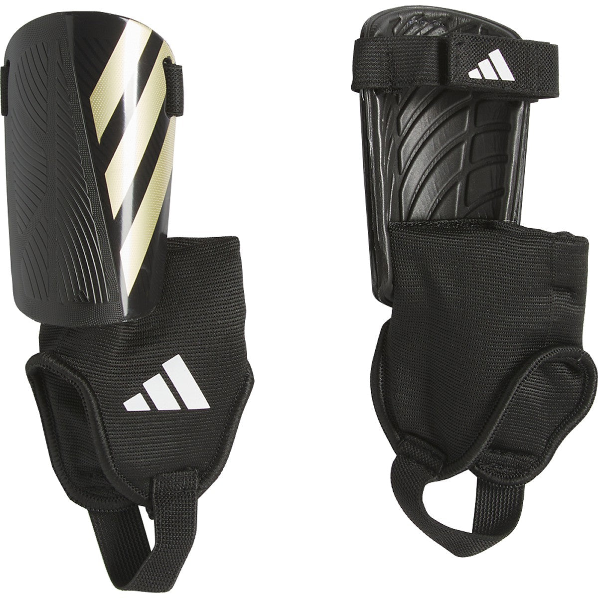 Adidas Youth Tiro Match Shinguard-Black/Gold Met product image 1, provided for visual reference and product detail review